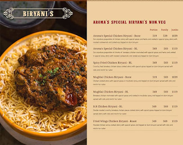 Aromas Hyderabad House menu 