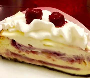 Raspberry White Chocolate Cheesecake