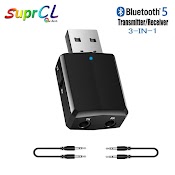 Thiết Bị Thu Phát Âm Thanh Bluetooth 5.0 3 Trong 1 Usb Edr Dongle 3.5Mm Aux Danh Cho Tv Pc Hifi