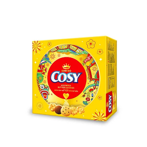 Cosy Tết - Bánh Quy Thập Cẩm Bơ Sữa - Hộp Thiếc 378g