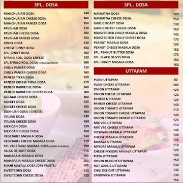 Southern Spice 133 Varieties Of Dosa menu 