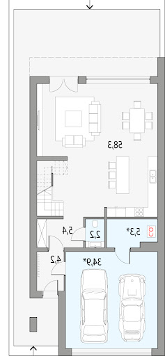 Slim A2G - Rzut parteru