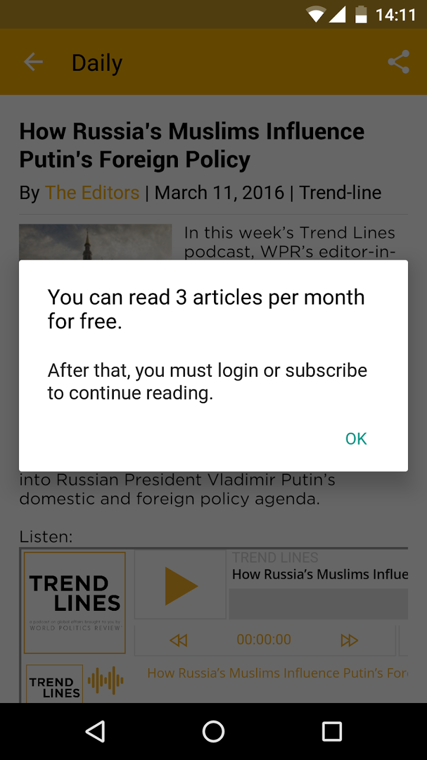 World Politics Review Screen 2