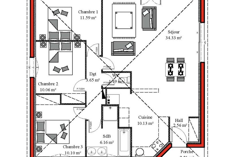  Vente Terrain + Maison - Terrain : 481m² - Maison : 90m² à Saint-Savin (33920) 