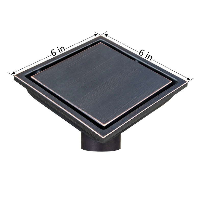 Ralo de piso invisível para banheiro em aço inoxidável 304, anti-odor Yama American, ideal para um banheiro moderno e elegante.