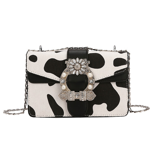 Title 3, Milk Pattern Western Fashion Chain One-Shoulder...
