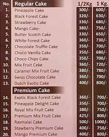 Sweet Truth - Cake and Desserts menu 