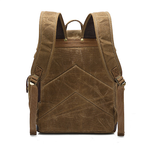 Title 4, Mens Canvas Backpack Oil Wax Waterproof Comput...