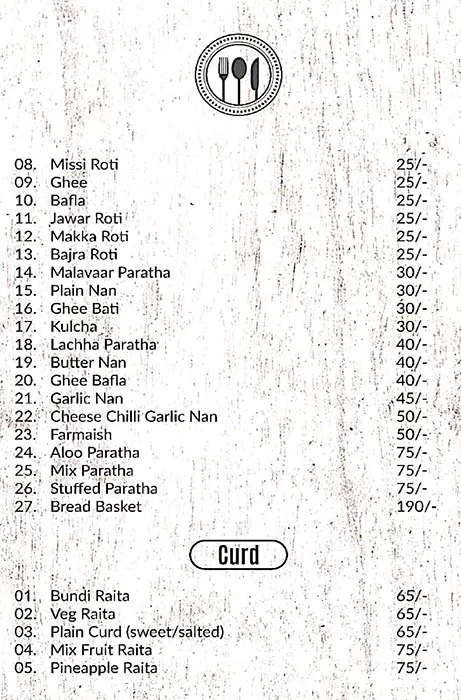 Taste Of Indore menu 