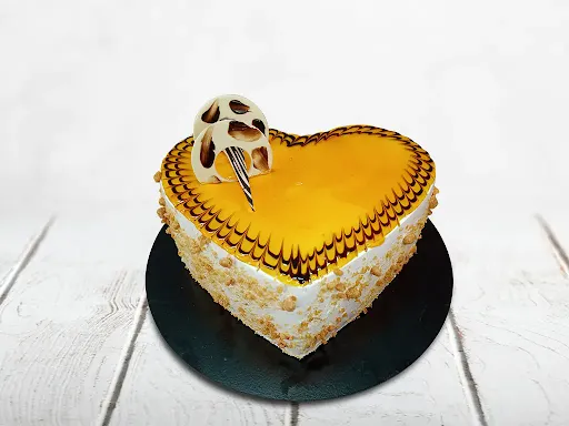 Butterscotch Heart Shape Cake