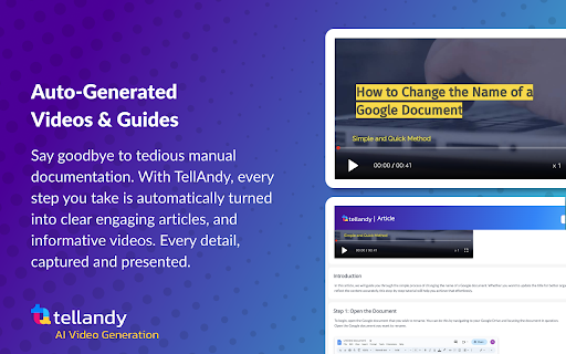 TellAndy: AI-Generated Guides and Videos