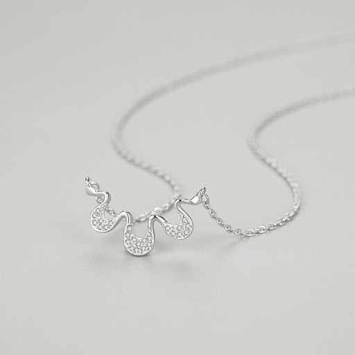 Title 5, Geometric Micro Diamond Pendant Necklace for Wo...