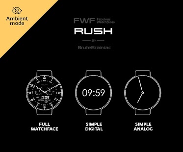 Rush Digital Watch Face 1.0.0 APK + Mod (المال غير محدود) إلى عن على ذكري المظهر