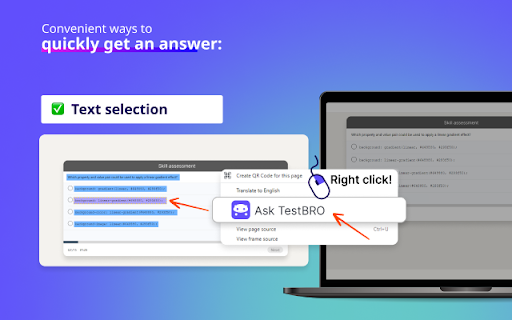 Test Bro - Web test assistant & exam helper