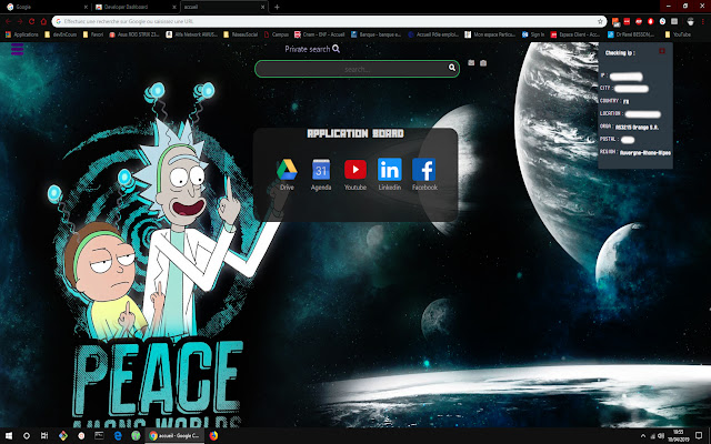 Rick & morty new page chrome extension