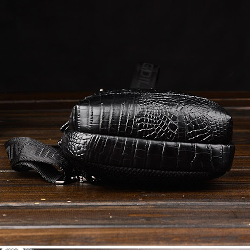 Title 6, Mens Chest Bag Crocodile Pattern One Shoulder ...