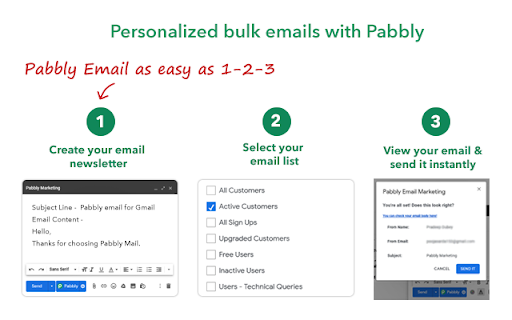 Mail Merge for Gmail - Pabbly Email Marketing