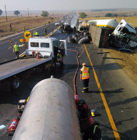 Accident on the N3 between Harrismith and Villiers