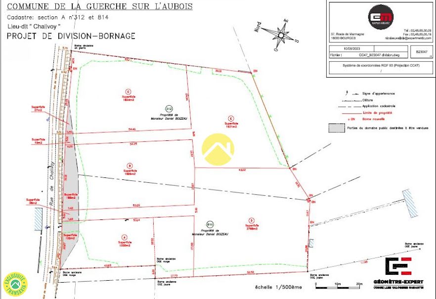 Vente terrain  2900 m² à La Guerche-sur-l'Aubois (18150), 30 000 €