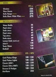 Tranz Bar menu 2