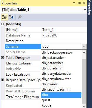 Diagramas en disenador de SQL Server