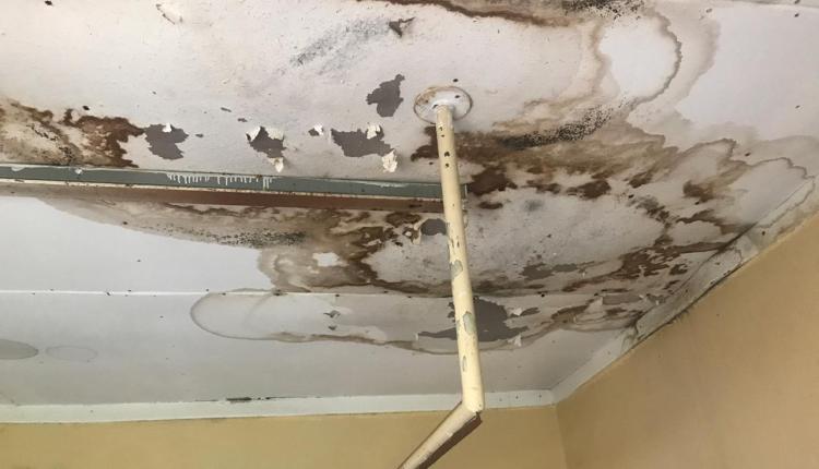 A leaking ceiling at Embakasi Health centre in Embakasi East Sub county