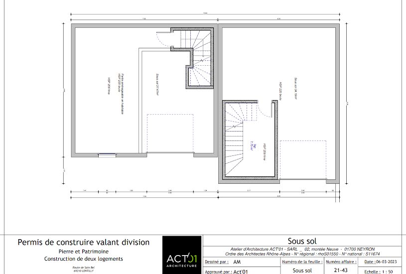  Vente Terrain à bâtir - 737m² à Dommartin (69380) 