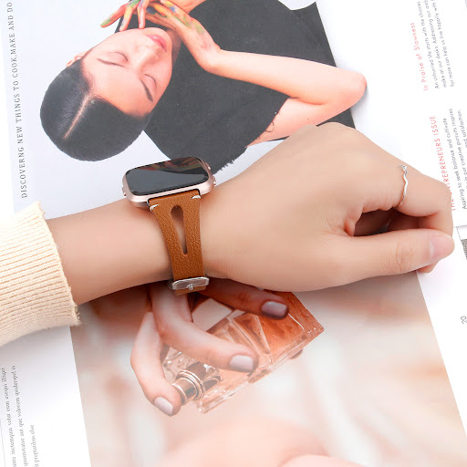 Title 5, Printed Leather Band With Perforated Cowhide To...
