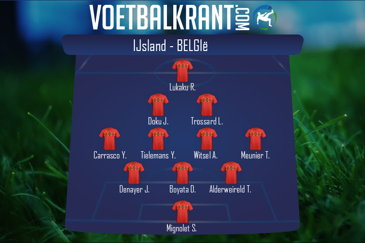 Opstelling België | IJsland - België (14/10/2020)