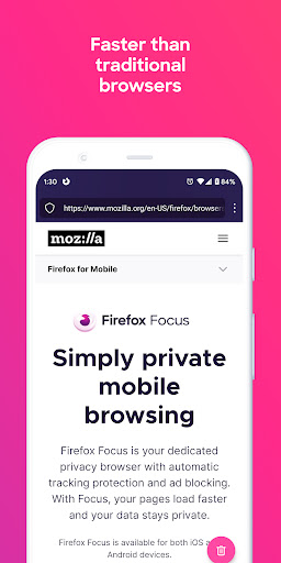 Screenshot Firefox Focus: No Fuss Browser