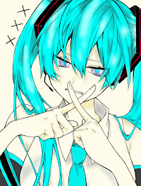 この初音ミクの絵も色塗りしたやつだよ！