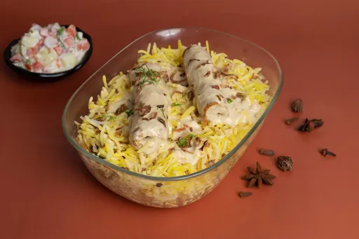 Bombay Style Chicken Malai Seekh Biryani