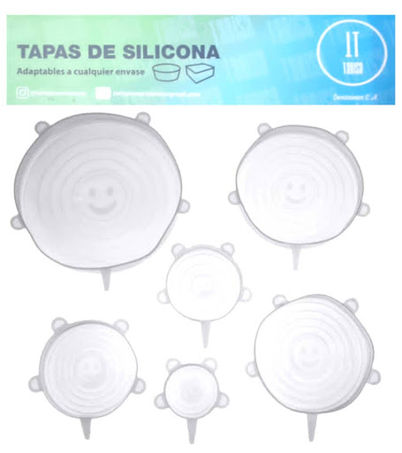 set de 6 tapas de silicona