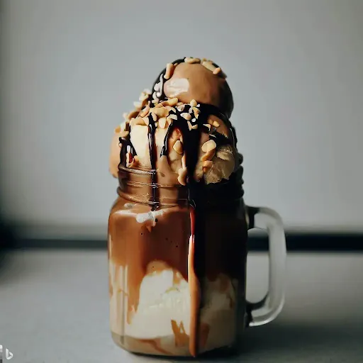 Peanut Butter Hot Chocolate Fudge Sundae