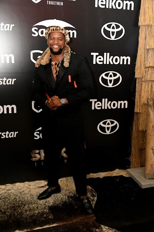 Senzo Radebe at the premiere of Shaka Ilembe.