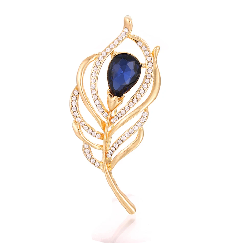 Exclusieve rhinestone veerbroche, perfect om een vleugje glamour en elegantie toe te voegen aan je outfit.