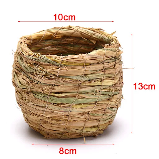 Handmade Straw Bird Nest Parrot Warm Pet Bedroom Courtyard Bird Cages Adornment