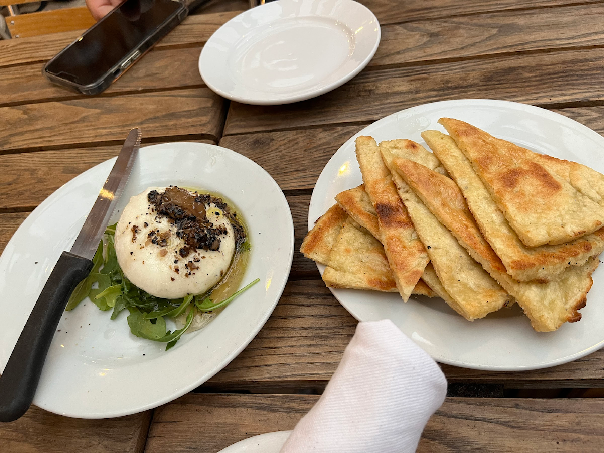 Gf burrata w gf bread