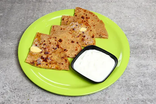 Aloo Paratha And Dahi