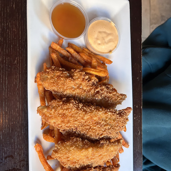 Chicken fingers and sweet potato fries (dedicated fryer)