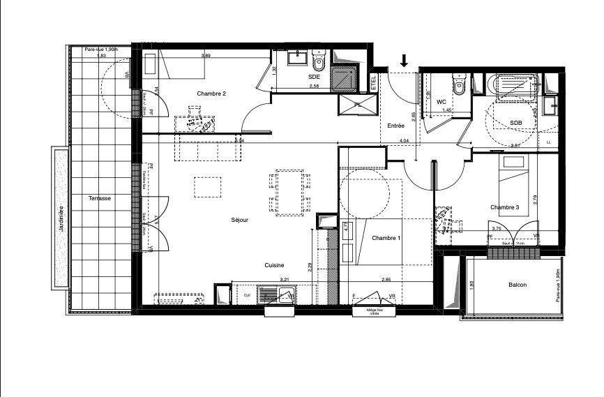 Vente appartement 4 pièces 83 m² à Coulommiers (77120), 271 200 €