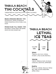 Tabula Beach Cafe menu 2