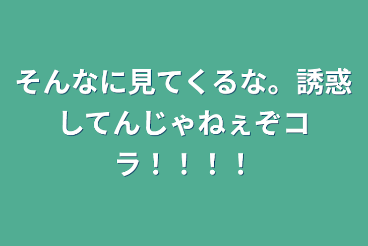 「そんなに見てくるな。誘惑してんじゃねぇぞコラ！！！！」のメインビジュアル