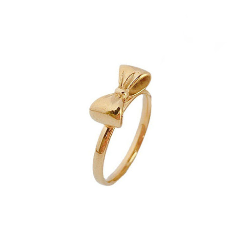 Title 2, Simple Titanium Steel Bowknot Ring For Women. A...