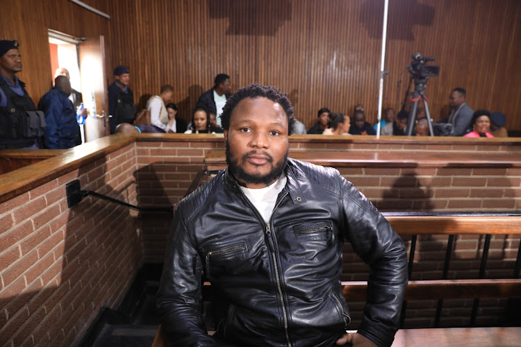 Senohe Matsoara at the Bloemfontein magistrate court where he is applying for bail.