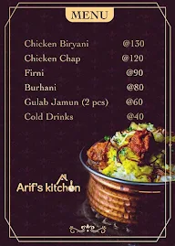 Arif's Kitchen menu 1