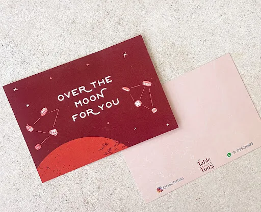 Over The Moon For You A6 Card