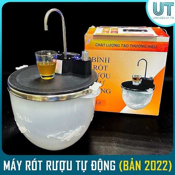 Máy Rót Rượu Cảm Ứng Tự Động Thông Minh - Bình Rót Rượi Zo Zo Cao Cấp, Bát Rót Rượu Tự Động