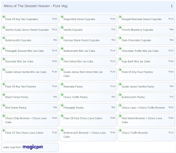 The Dessert Heaven - Pure Veg menu 