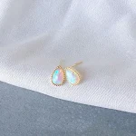 Imitation Opal Stud Earrings